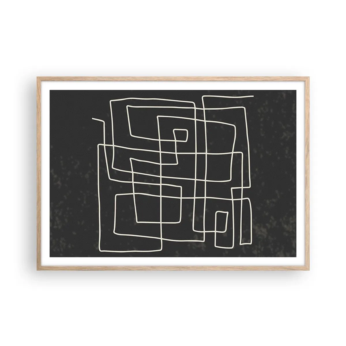 Affiche dans un chêne clair - Poster - Pas aussi simple - 100x70 cm