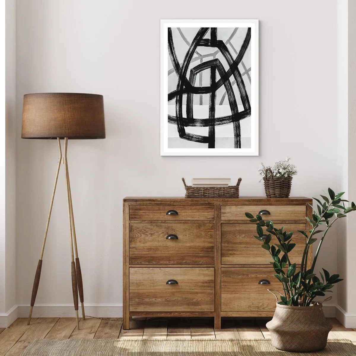 Affiche dans un cadre blanc - Poster - Profondeur du bâtiment - 61x91 cm