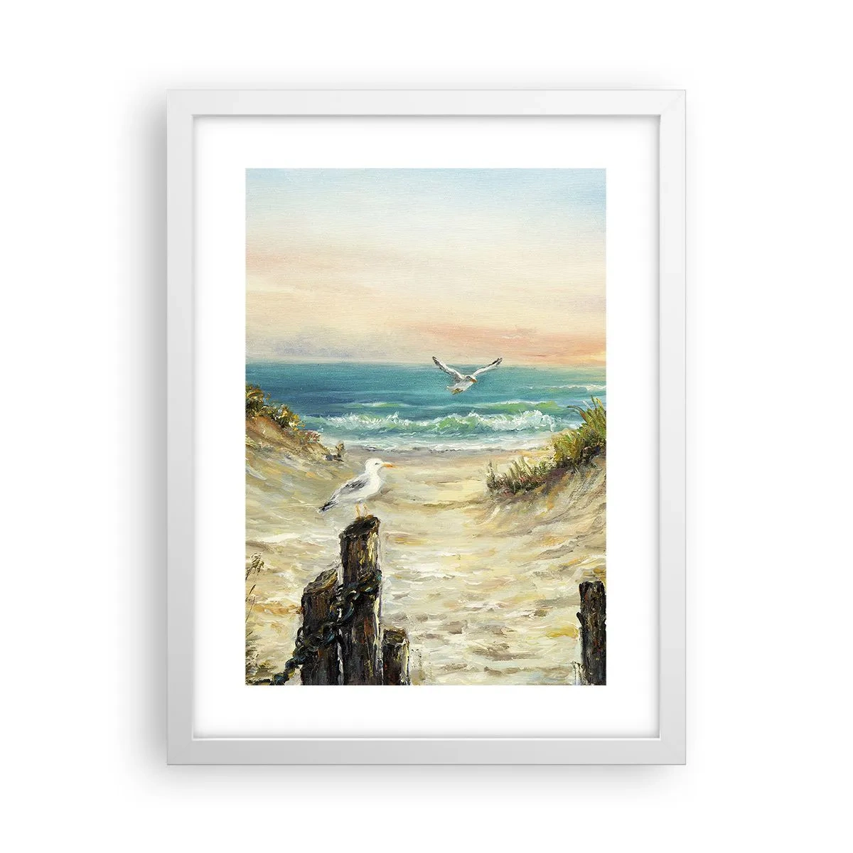 Affiche dans un cadre blanc - Poster - Retraite au calme - 30x40 cm