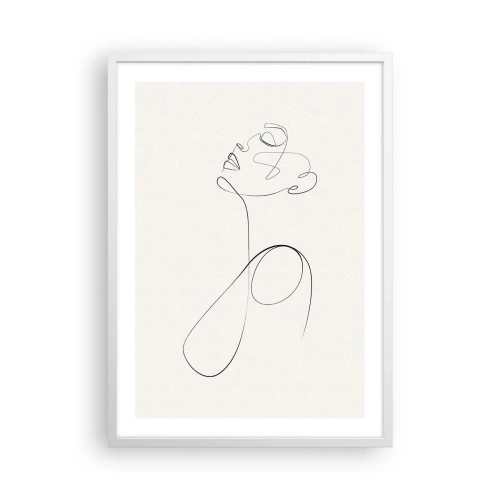 Affiche dans un cadre blanc - Poster - En boucle dans les rêves - 50x70 cm