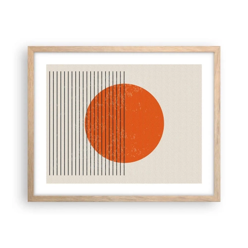 Affiche dans un chêne clair - Poster - Toujours le soleil - 50x40 cm