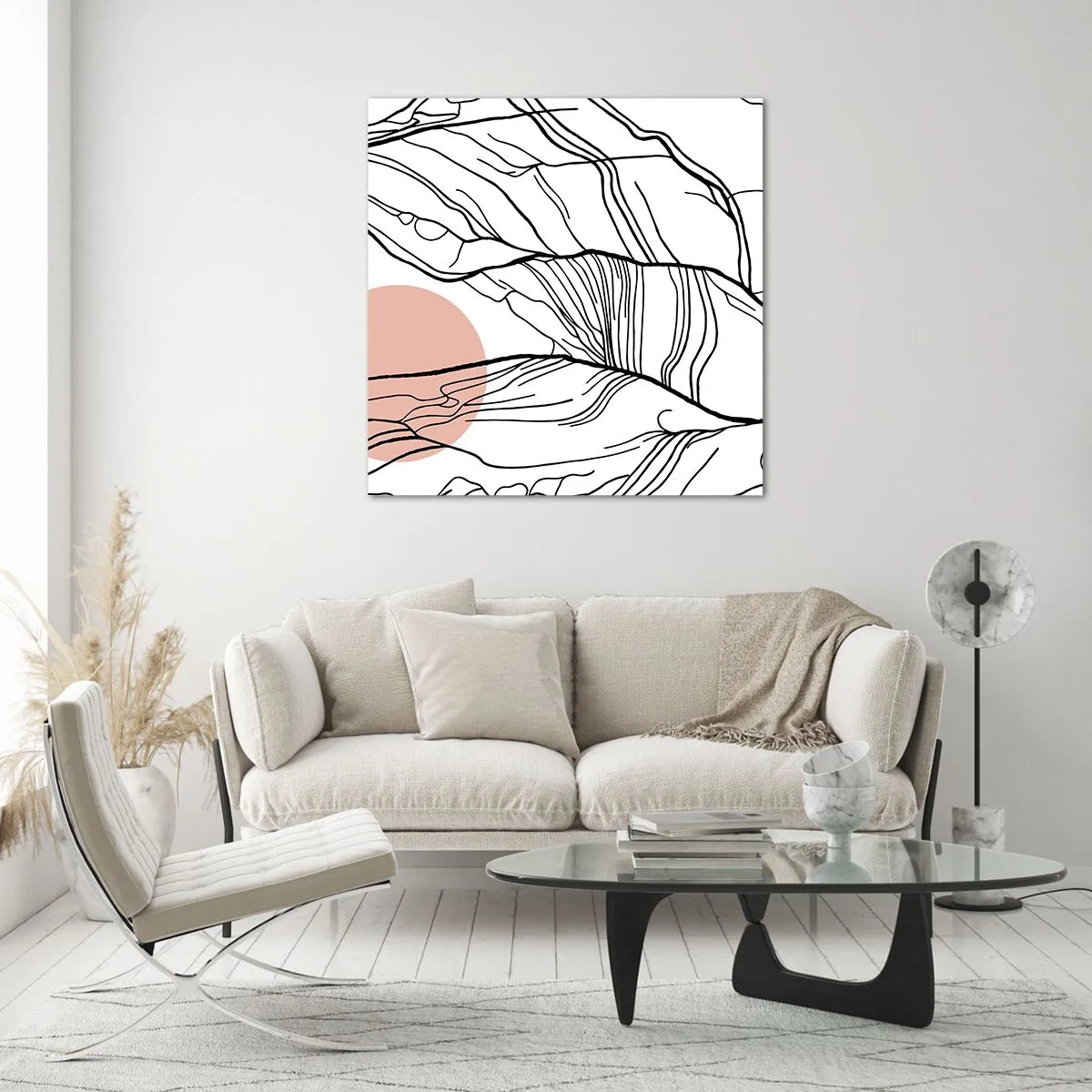 Impression sur verre - Image sur verre - Dans un réseau de brindilles - 70x70 cm