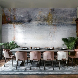 Papier Peint Photo Premium Sand - Derrière l'air un rideau - Abstraction, Morceau, Peinture - 150x105 cm