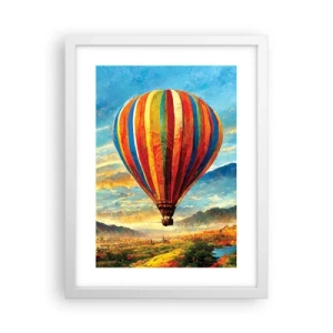 Affiche dans un cadre blanc - Poster - Dans le silence on voit mieux - 30x40 cm