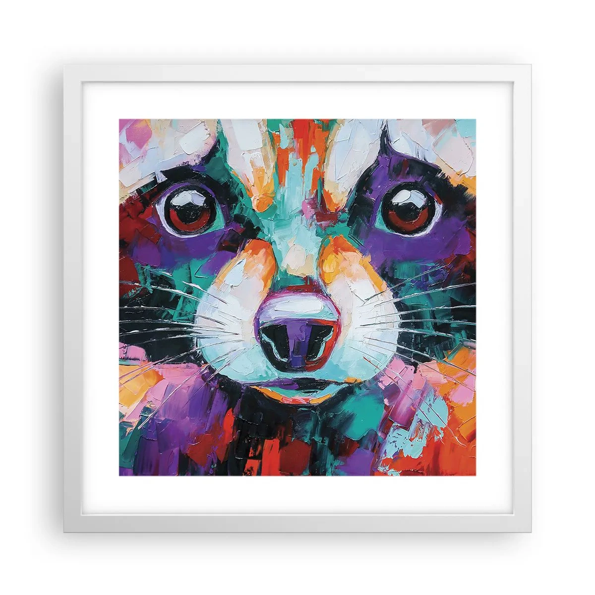 Affiche dans un cadre blanc - Poster - Uniquement de belles émotions - 40x40 cm