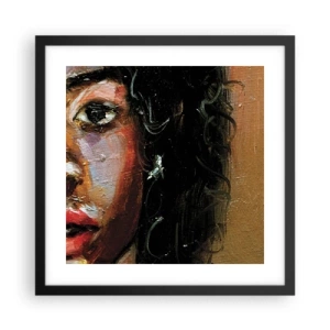 Affiche dans un cadre noir - Poster - Noir et brillant - 40x40 cm