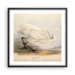 Affiche dans un cadre noir - Poster - Dame sur les joncs - 50x50 cm