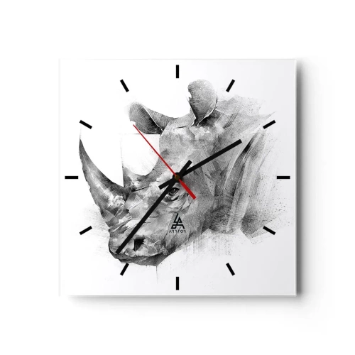 Horloge murale - Pendule murale - Potrait africain - 40x40 cm