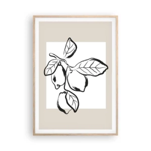Affiche dans un chêne clair - Poster - Où mûrit le citron… - 70x100 cm