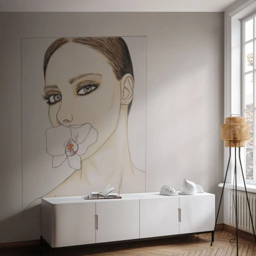 Papier Peint Autocollant Deluxe Sticker - Symbole de l'élégance et de la beauté - Abstraction, Morceau, Femme - 500x350 cm