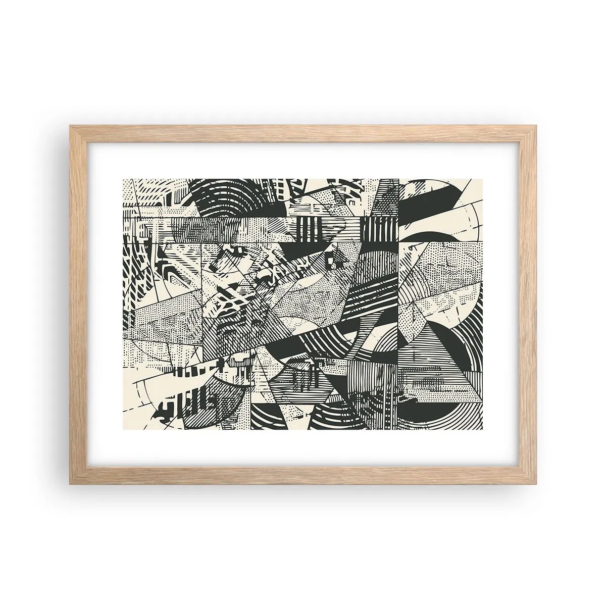 Affiche dans un chêne clair - Poster - Dynamique du modernisme - 40x30 cm