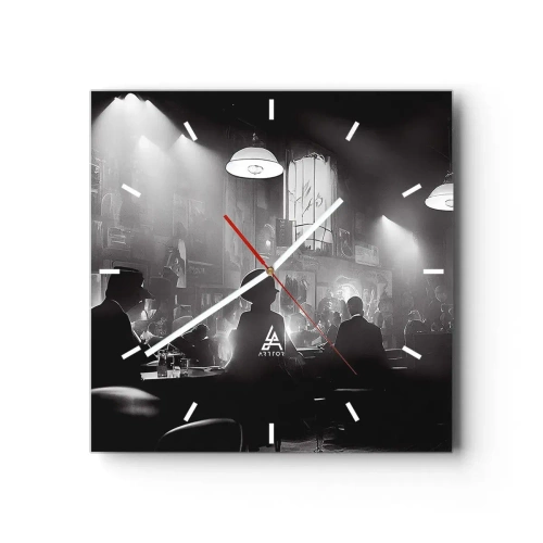 Horloge murale - Pendule murale - Dans une ambiance jazz - 40x40 cm