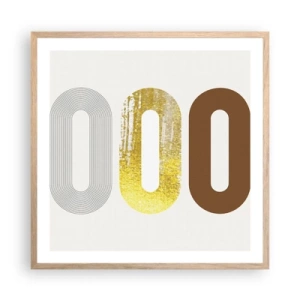 Affiche dans un chêne clair - Poster - Ooo! - 60x60 cm