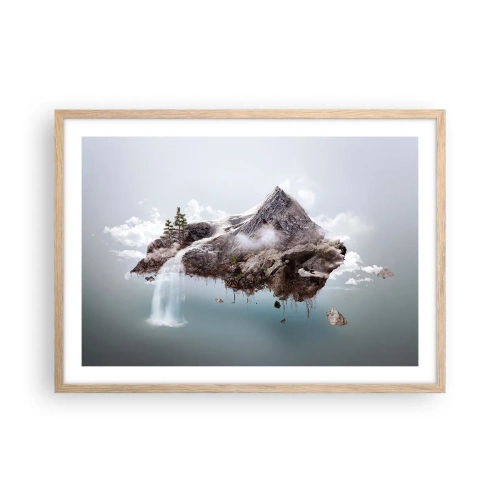 Affiche dans un chêne clair - Poster - L'oeil du surréaliste - 70x50 cm