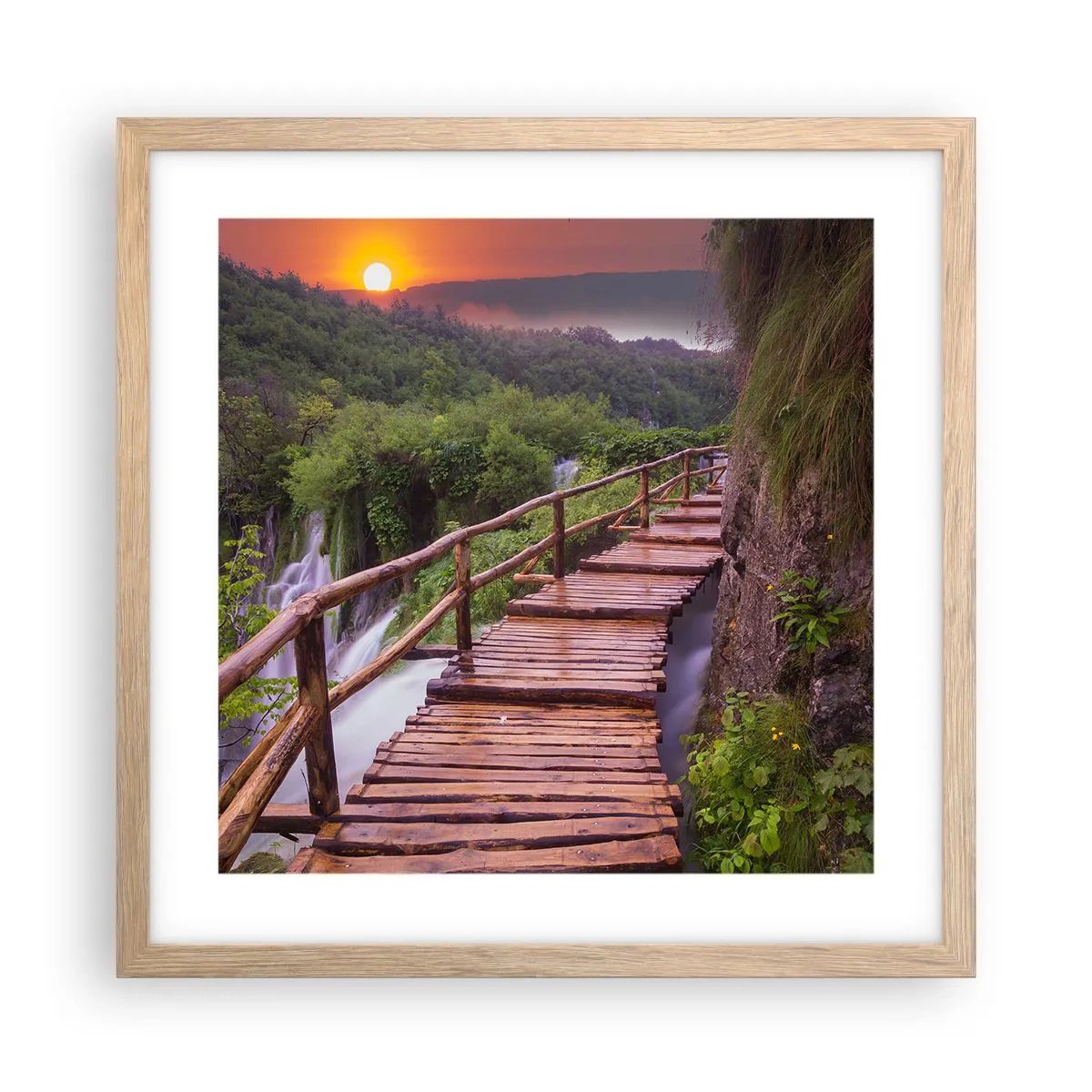 Affiche dans un chêne clair - Poster - La beauté au-delà de la croyance - 40x40 cm