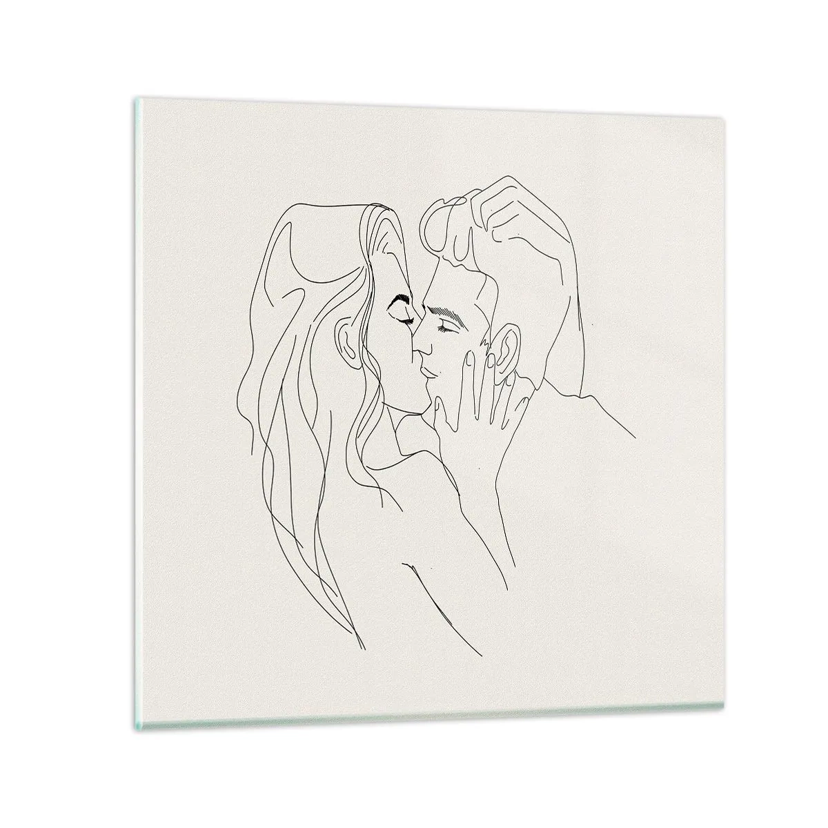 Impression sur verre - Image sur verre - Enlacé de sentiment - 30x30 cm