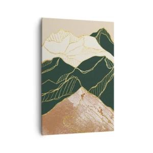 Impression sur toile - Image sur toile - Sommets dorés - 70x100 cm