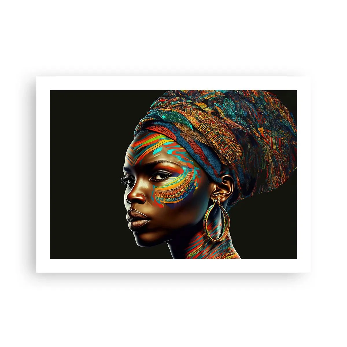Affiche - Poster - reine africaine - 70x50 cm