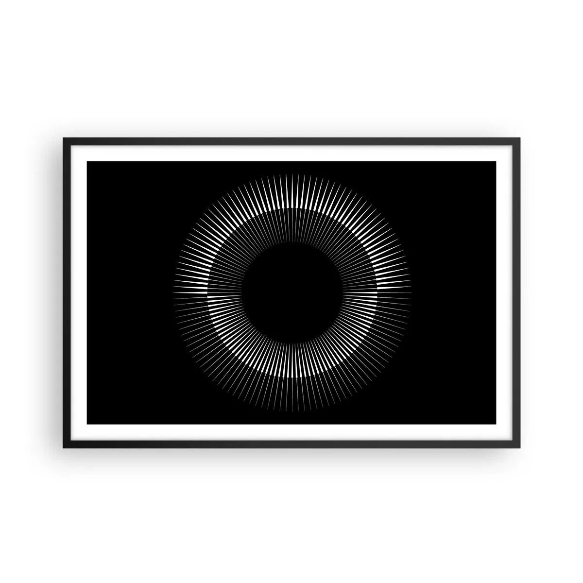 Affiche dans un cadre noir - Poster - Soleil noir - 91x61 cm