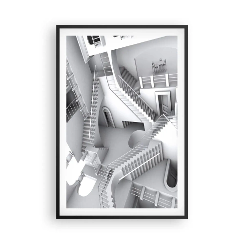 Affiche dans un cadre noir - Poster - Paradoxes spatiaux - 61x91 cm