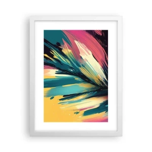 Affiche dans un cadre blanc - Poster - Composition – une explosion de joie - 30x40 cm