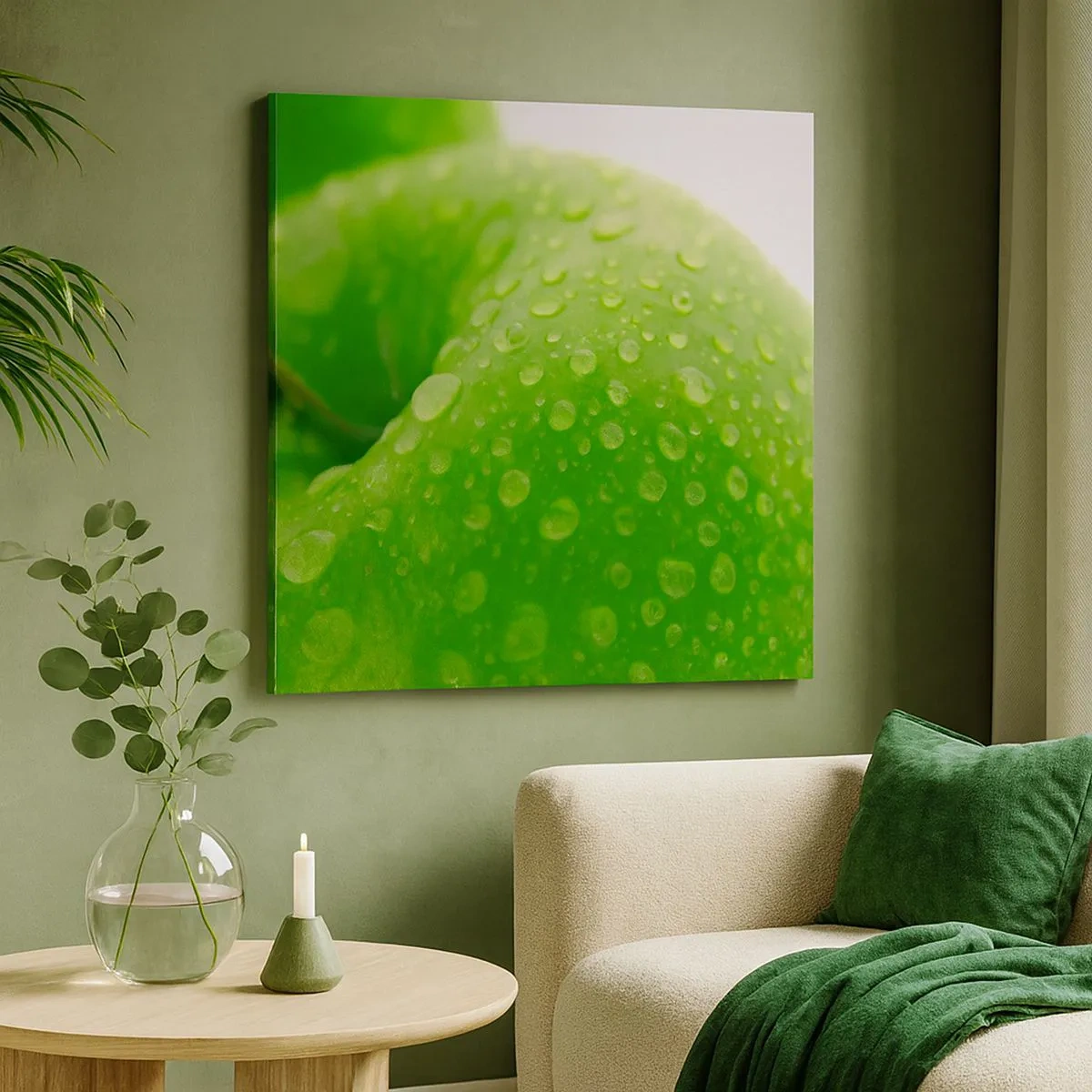 Impression sur toile - Image sur toile - Fraîcheur de verdure fraîche - 30x30 cm