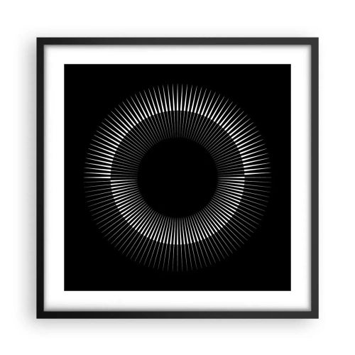 Affiche dans un cadre noir - Poster - Soleil noir - 50x50 cm