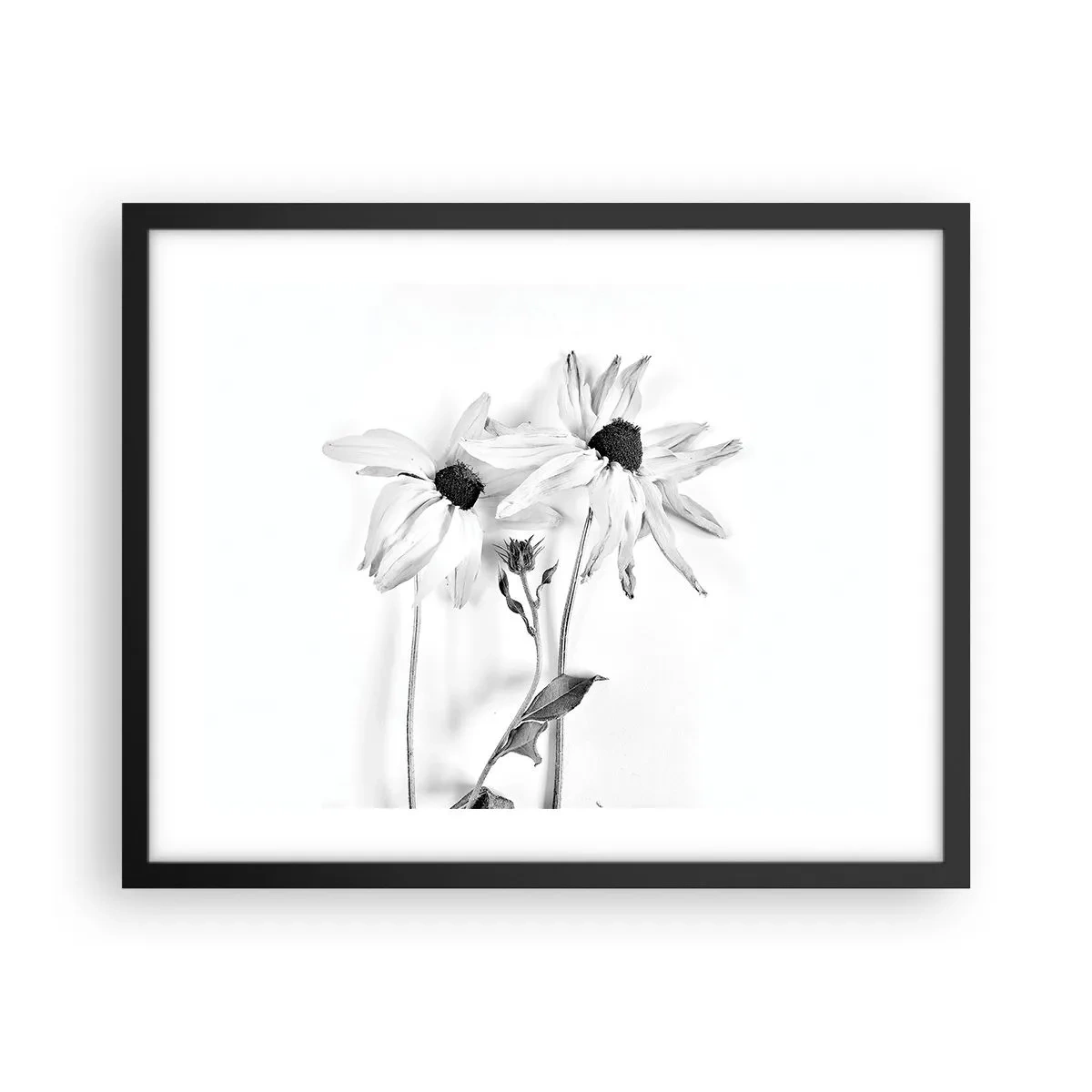 Affiche dans un cadre noir - Poster - Personne ne souhaite être seul - 50x40 cm