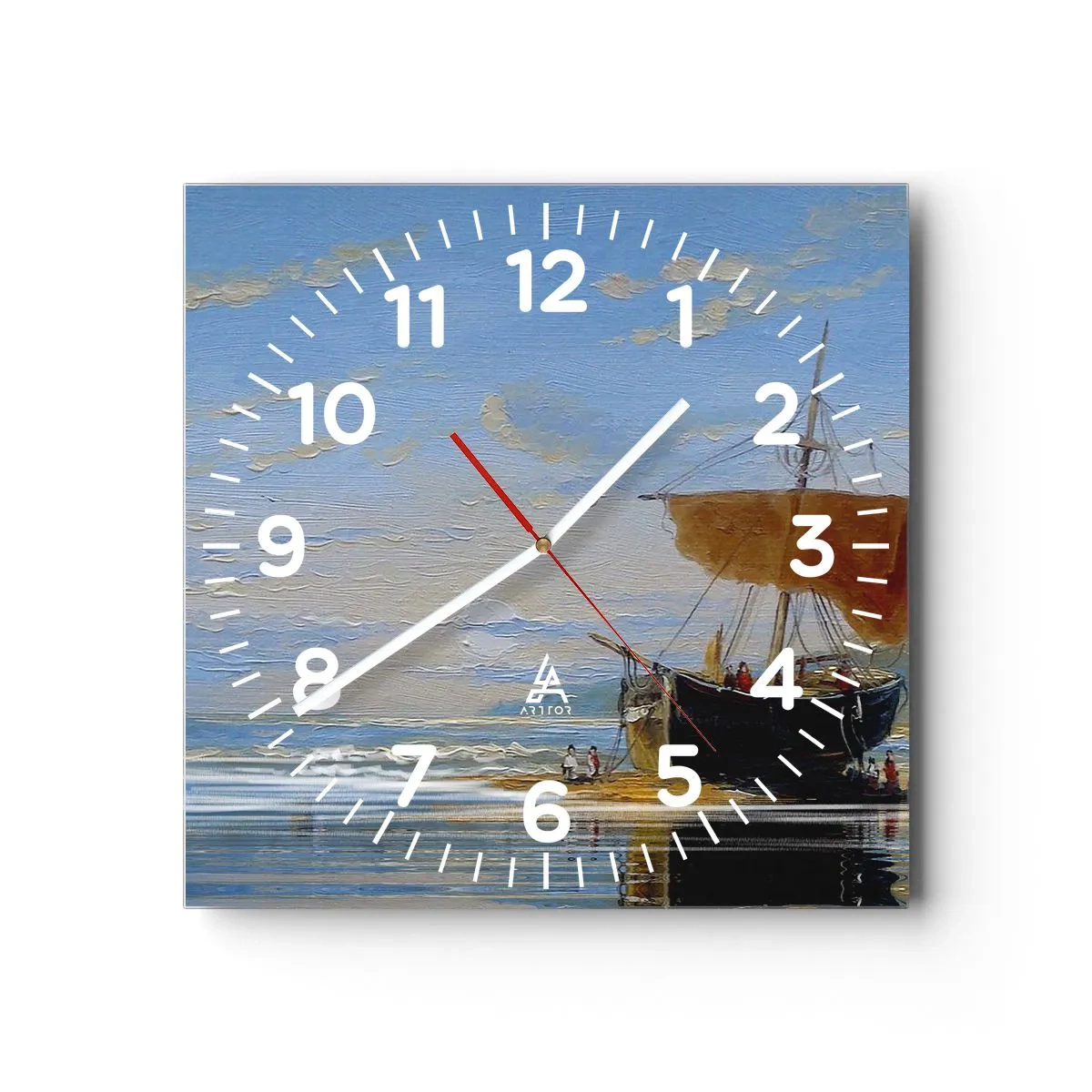 Horloge murale - Pendule murale - Eau, terre, air - 30x30 cm