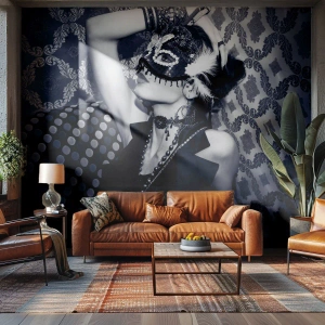 Papier Peint Photo Premium Sand - Décorations, ornements, motifs… - Femme, Masque vénitien, Modèle - 200x140 cm