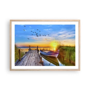 Affiche dans un chêne clair - Poster - Au revoir, à demain - 70x50 cm