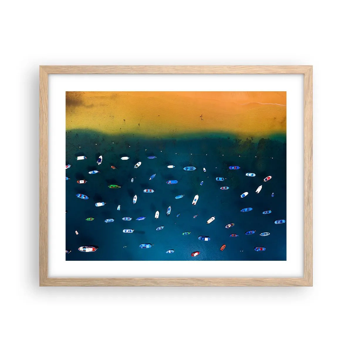 Affiche dans un chêne clair - Poster - Jeu de vacances - 50x40 cm