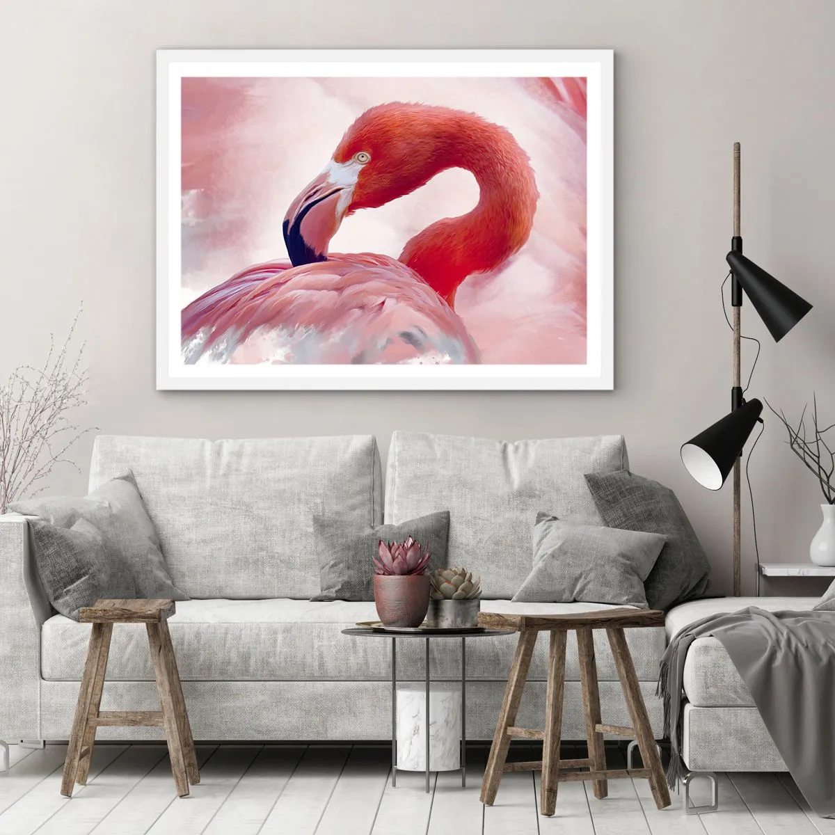 Affiche dans un cadre blanc - Poster - Beauté des oiseaux - 40x30 cm