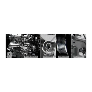 Échantillon de Papier Peint Premium Canvas - Acier, beau, fort - Automobile, Moteur de voiture, 3D - 100x30 cm