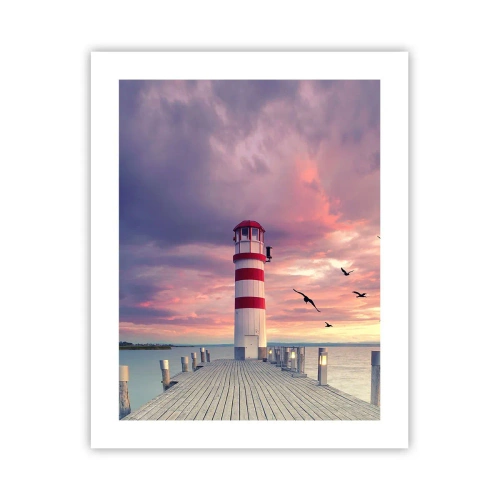Affiche - Poster - C'est l'heure d'aller au port - 40x50 cm