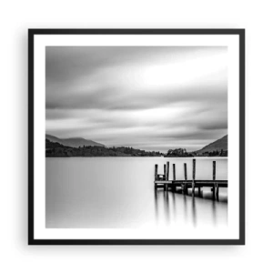 Affiche dans un cadre noir - Poster - Douceur et force - 60x60 cm