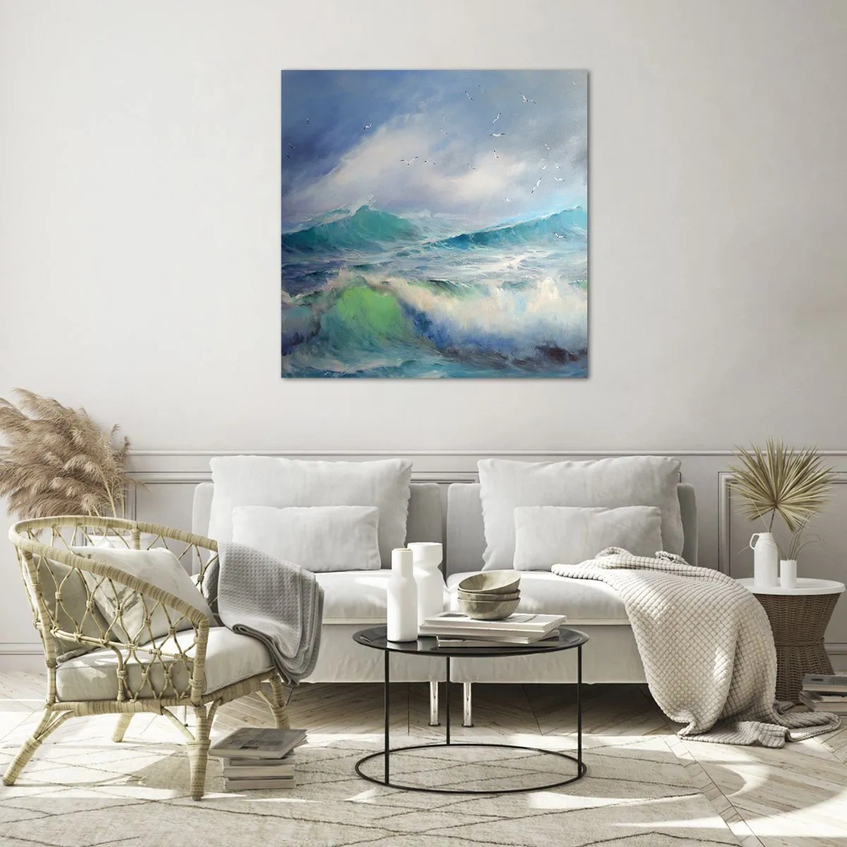 Impression sur verre - Image sur verre - "Le tourbillon hurlait de triomphe..." - 60x60 cm