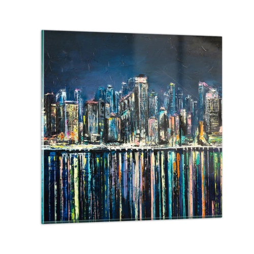 Impression sur verre - Image sur verre - Cascade de lumières - 30x30 cm