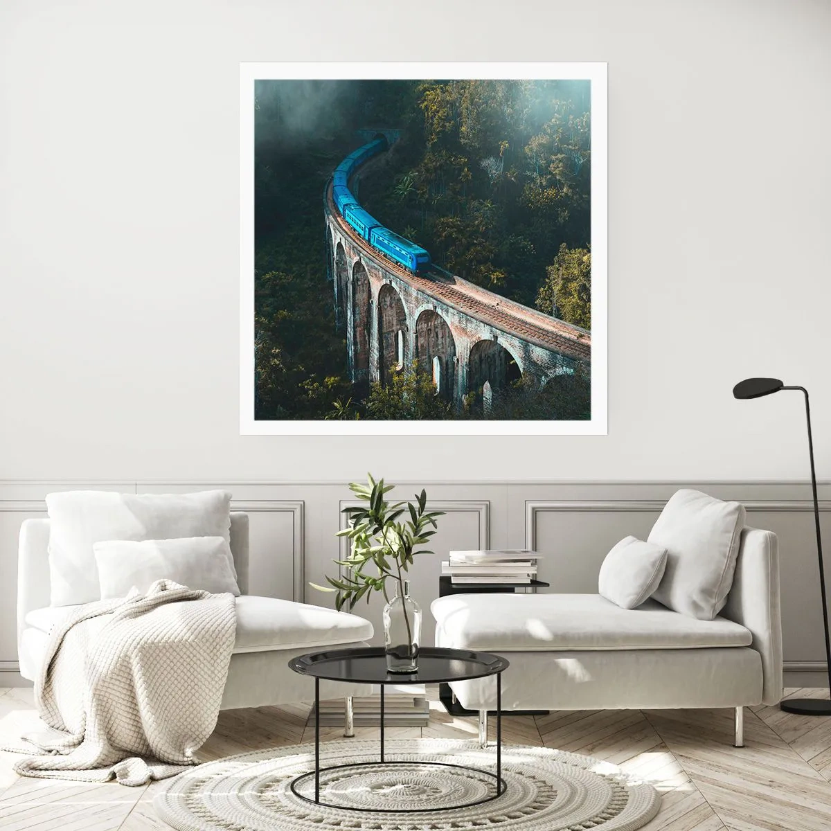 Affiche - Poster - Train nature - 40x40 cm