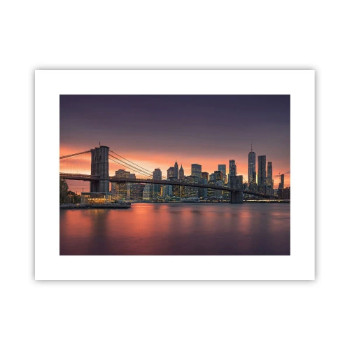 Affiche - Poster - Immergé dans le silence lilas - 40x30 cm