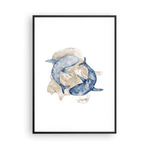 Affiche dans un cadre noir - Poster - Amis ou amoureux? - 70x100 cm