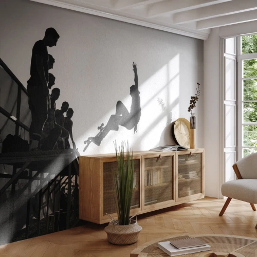 Papier Peint Photo Standard Eco - Héros et spectateurs - Skatepark, planche à roulette, sport - 450x315 cm