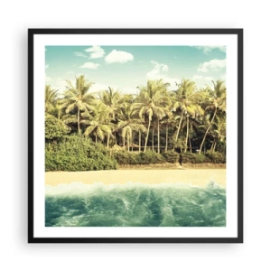 Affiche dans un cadre noir - Poster - Peut-être ici? - 60x60 cm