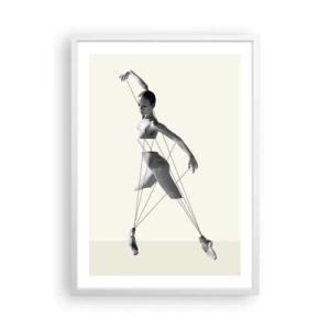 Affiche dans un cadre blanc - Poster - Dans le théatre de la vie - 50x70 cm