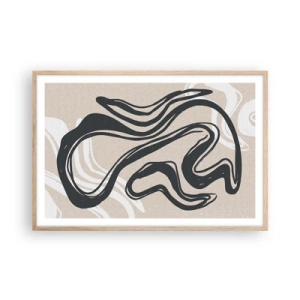 Affiche dans un chêne clair - Poster - Expression multipliée - 91x61 cm