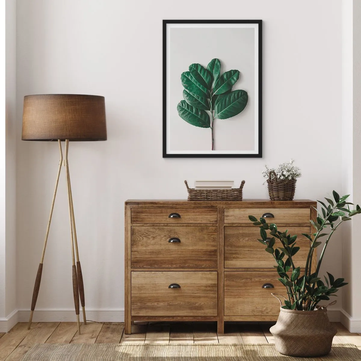 Affiche dans un cadre noir - Poster - Dessin de la nature elle-même - 70x100 cm