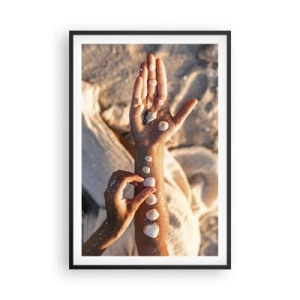 Affiche dans un cadre noir - Poster - La beauté à portée de main - 61x91 cm