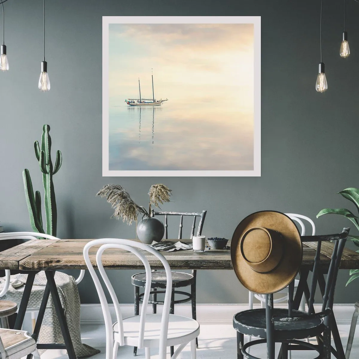 Affiche - Poster - Dans une mer de silence - 50x50 cm