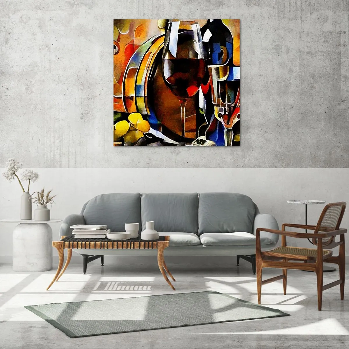 Impression sur verre - Image sur verre - Et le monde prend des couleurs - 70x70 cm