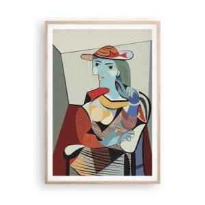 Affiche dans un chêne clair - Poster - À travers les yeux de Picasso - 70x100 cm